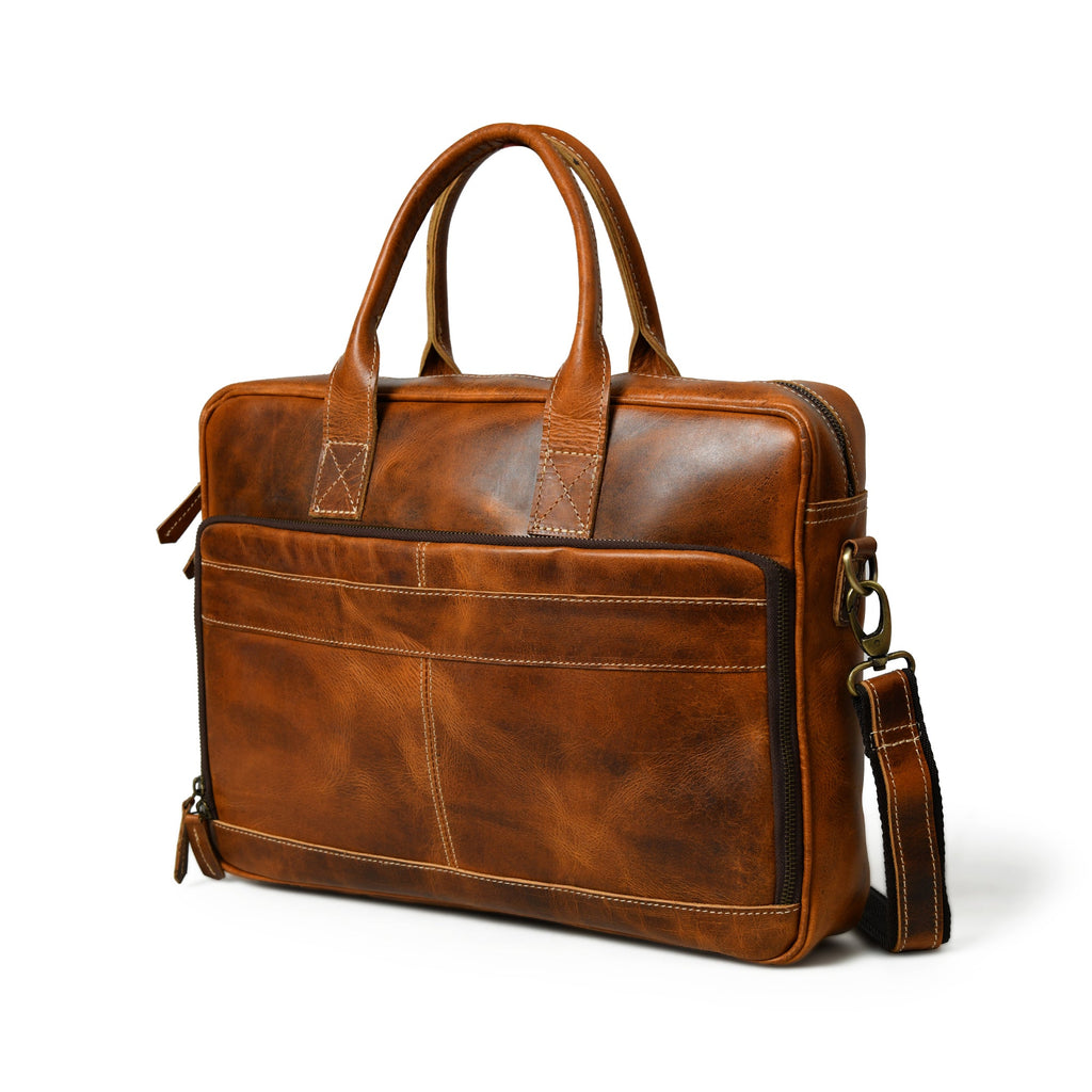Classy Leather Bags Bison Elite Office Briefcase SpadezStore