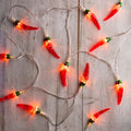 Perfect Holiday 10L Warm White Led With Chili Pepper ,8"X20"SP,WITH 2AA BATTERY BOX SpadezStore
