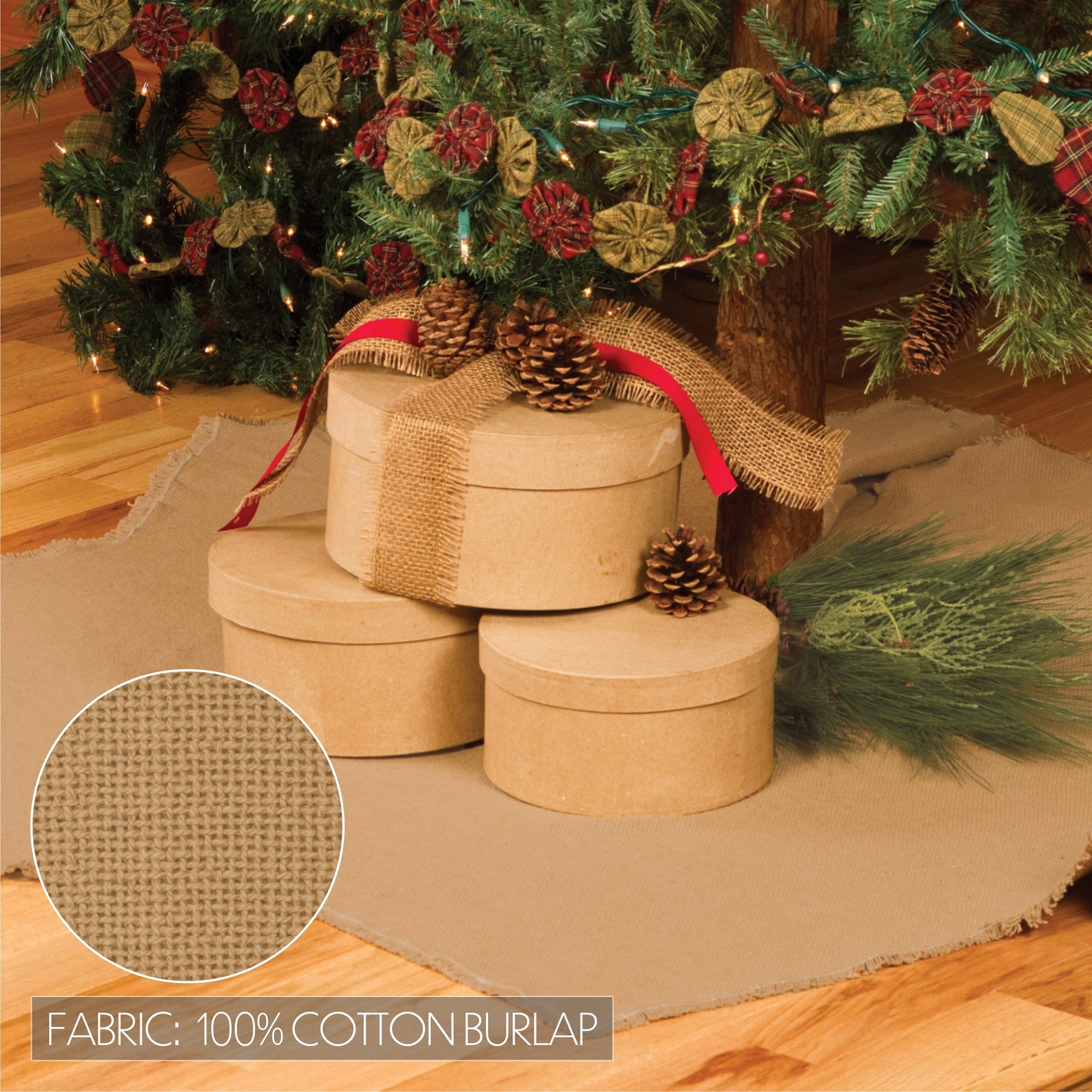Burlap Natural Tree Skirt 48 SpadezStore