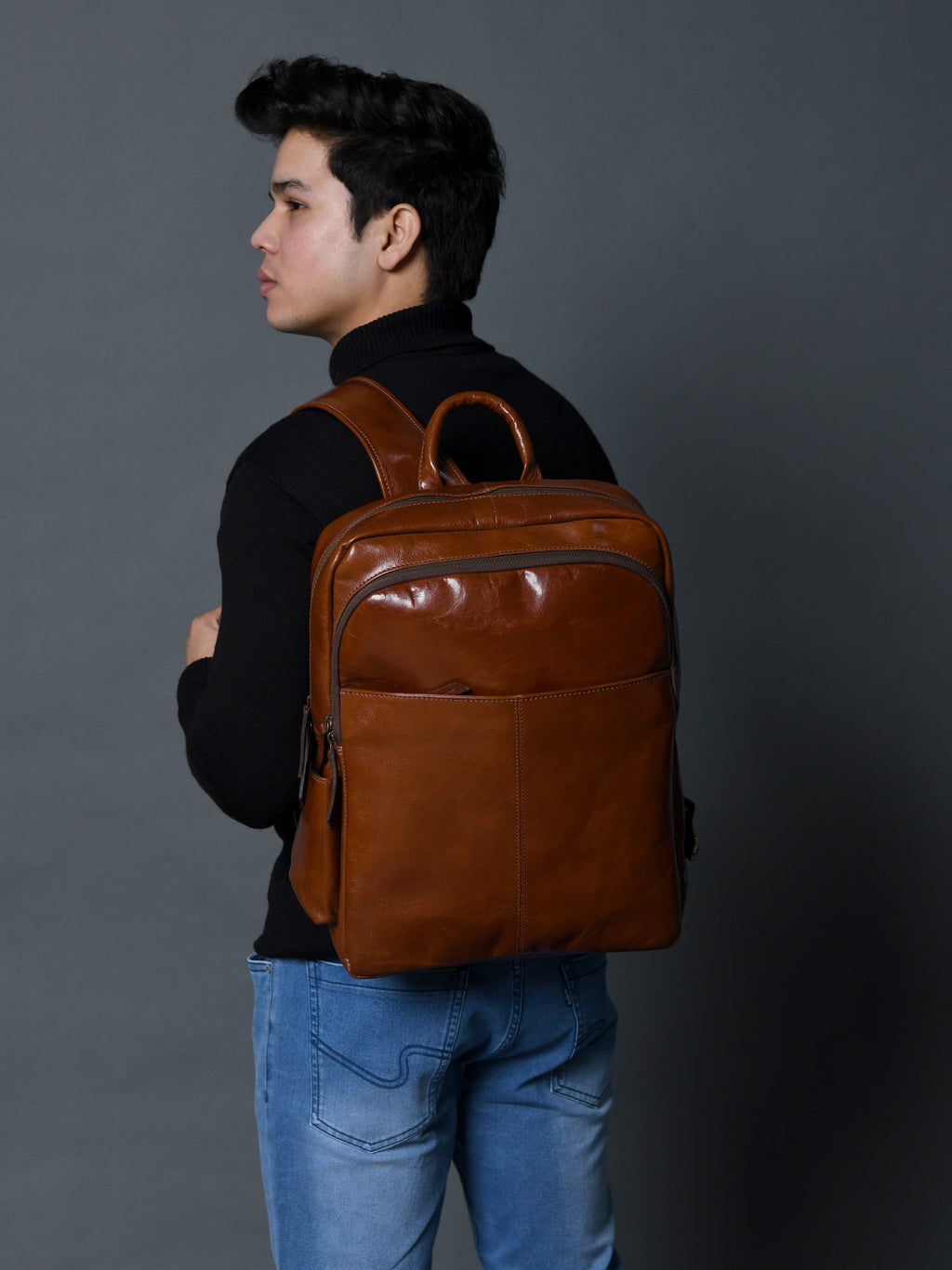 Classy Leather Bags Luxury Italian Leather Backpack, TanClassy Leather Bags SpadezStore