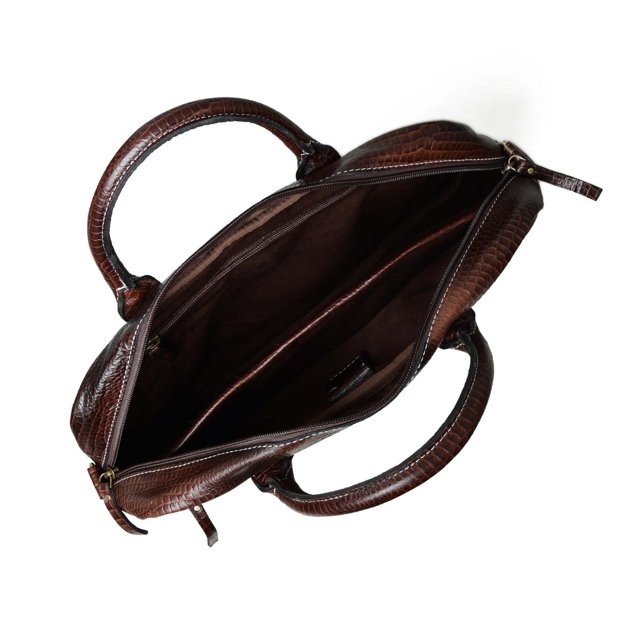 Classy Leather Bags Laurent Leather Briefcase- Dark Brown SpadezStore