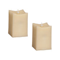Simplux LED Squared Candle with Moving Flame and Remote Set of 2 SpadezStore