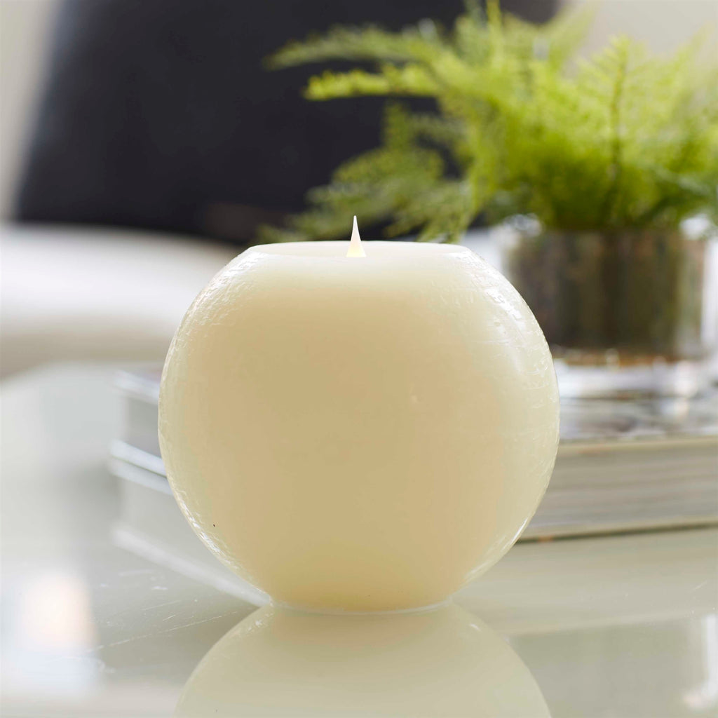 Simplux LED Round Candle with Moving Flame and Remote Set of 2 SpadezStore