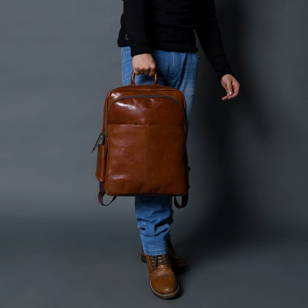 Classy Leather Bags Luxury Italian Leather Backpack, TanClassy Leather Bags SpadezStore