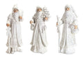 Snowy White Winter Santa Figurine Set of 3 SpadezStore