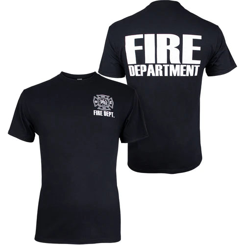 Fox Outdoor Fire Dept Logo Two Sided T-Shirt SpadezStore