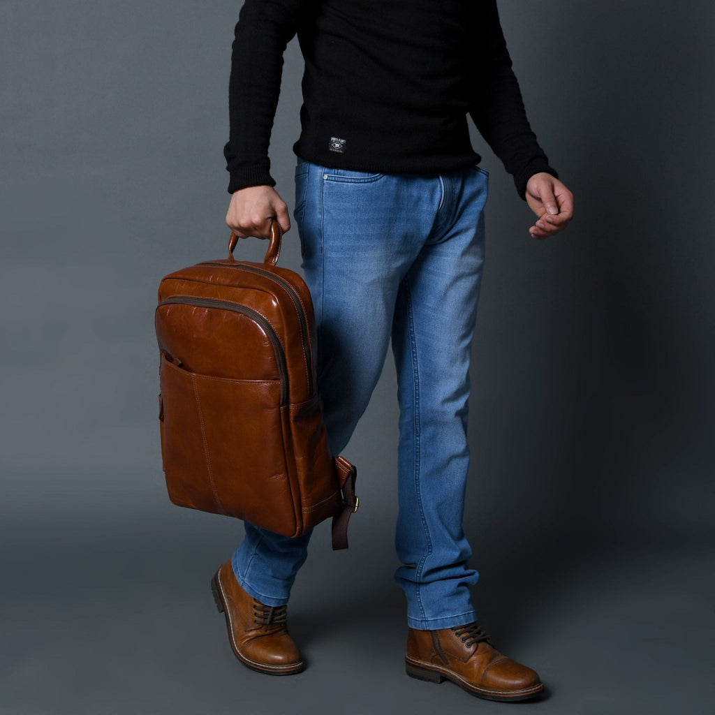 Classy Leather Bags Luxury Italian Leather Backpack, TanClassy Leather Bags SpadezStore