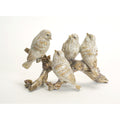 Gold Brushed Birds on a Branch Figurine Set of 2 SpadezStore