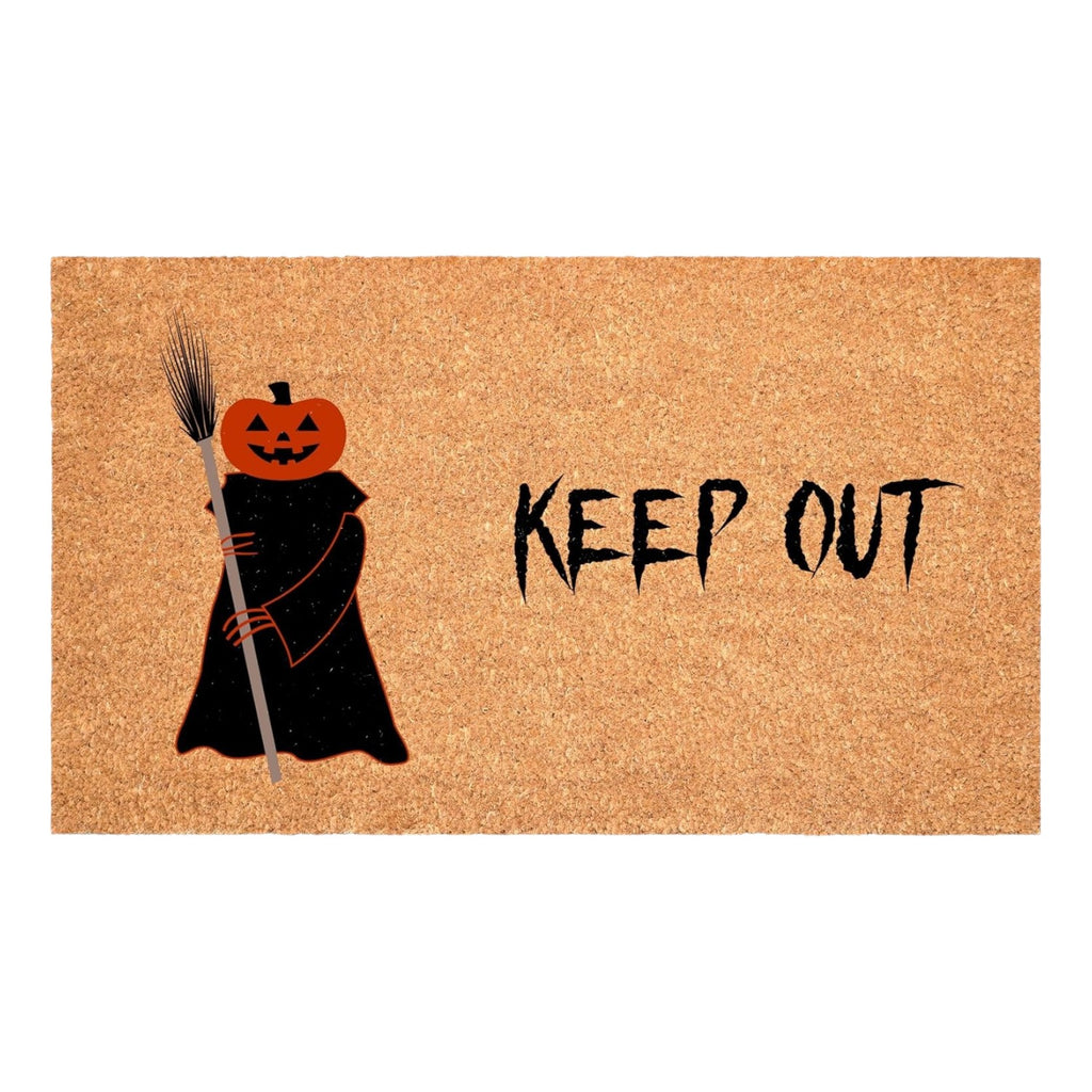 24" X 36" Natural And Brown Halloween Outdoor Coir Door Mat