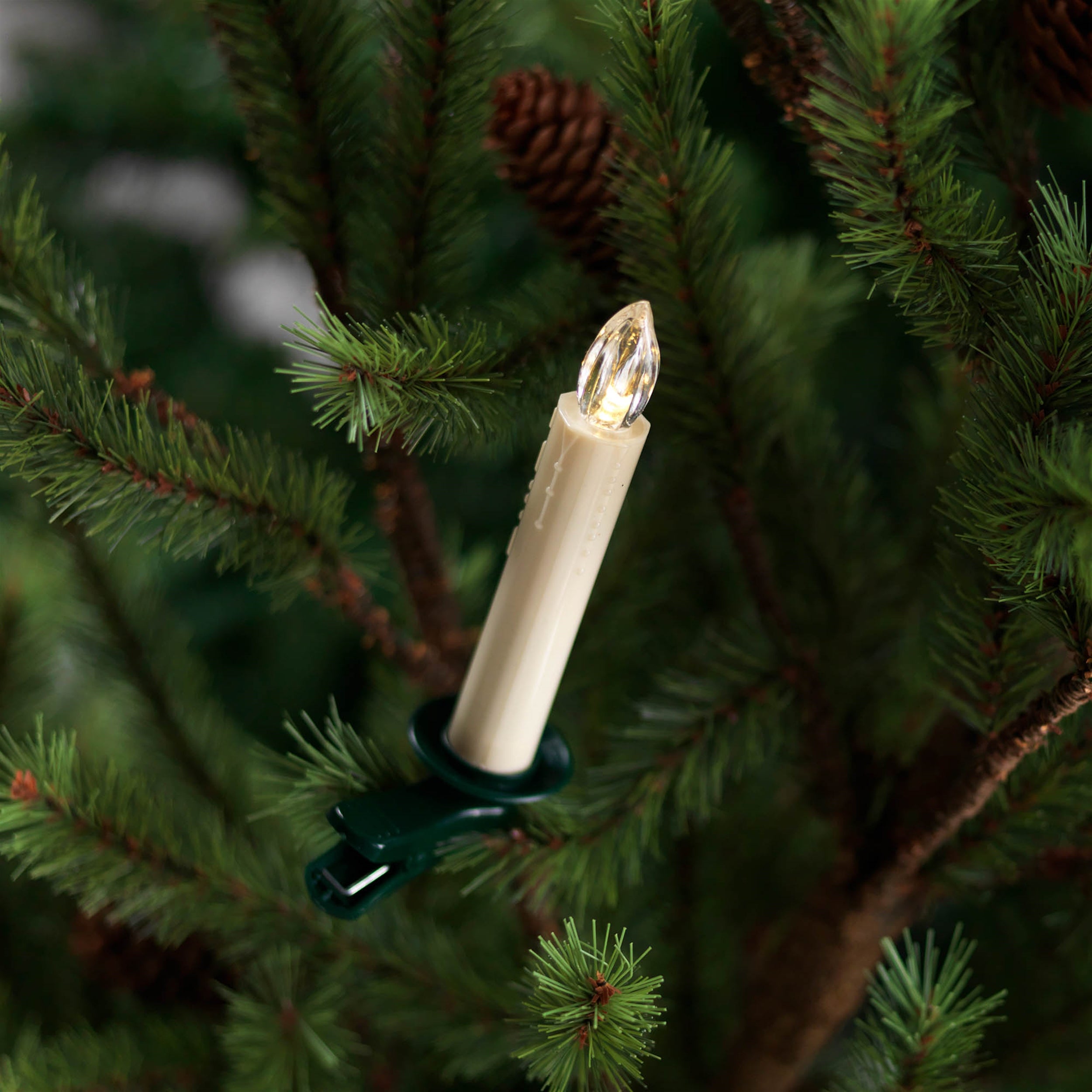 LED Clip on Tree Taper Candles with Remote Set of 12 SpadezStore