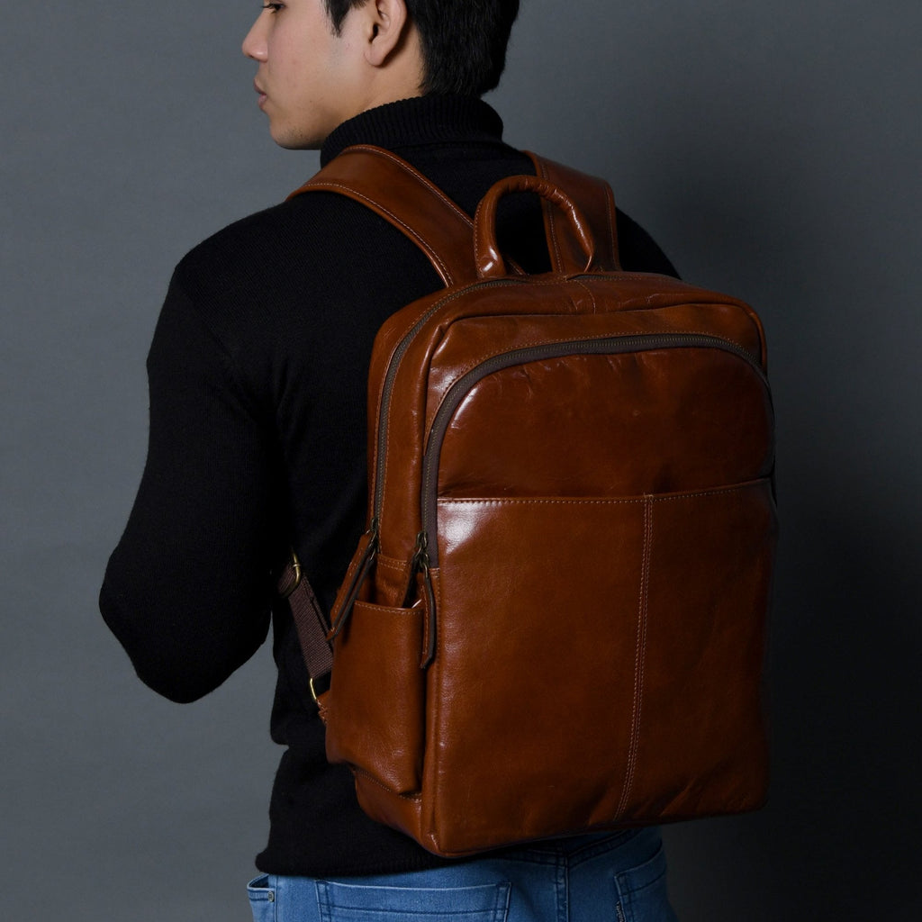 Classy Leather Bags Luxury Italian Leather Backpack, TanClassy Leather Bags SpadezStore