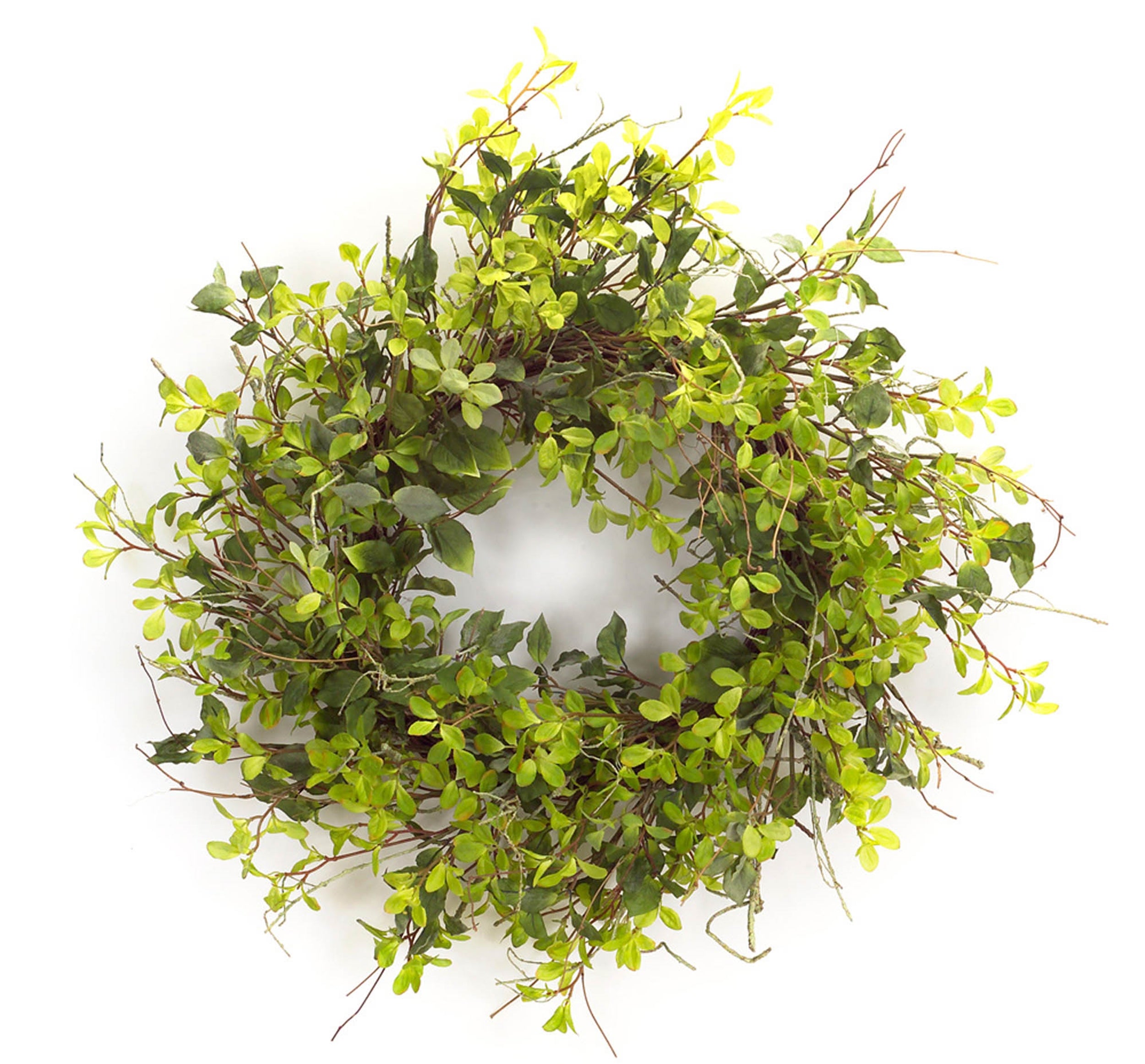 Oversized Mixed Foliage Twig Wreath 30"D SpadezStore