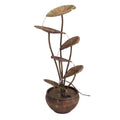 Bronze Metal Lotus Leaf Fountain 30.5"H SpadezStore