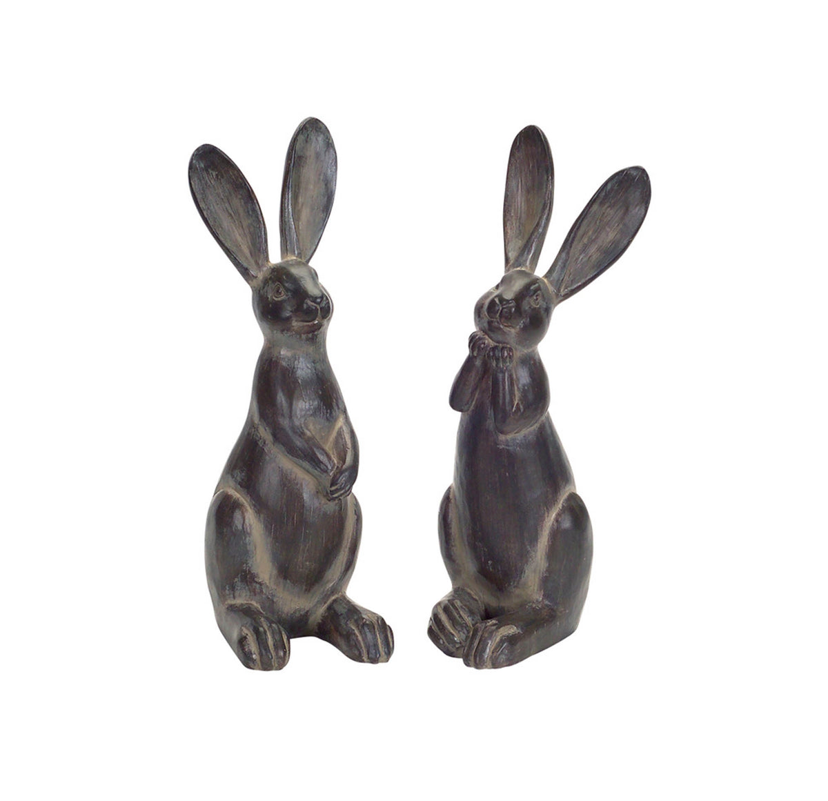 Brown Long Ear Rabbit Statue (Set of 2) – SpadezStore