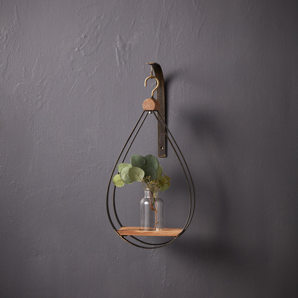 Hanging Bottle Vase in Teardrop Frame Set of 2 SpadezStore