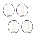 Modern Hanging Bottle Vase in Circle Stand Set of 4 SpadezStore