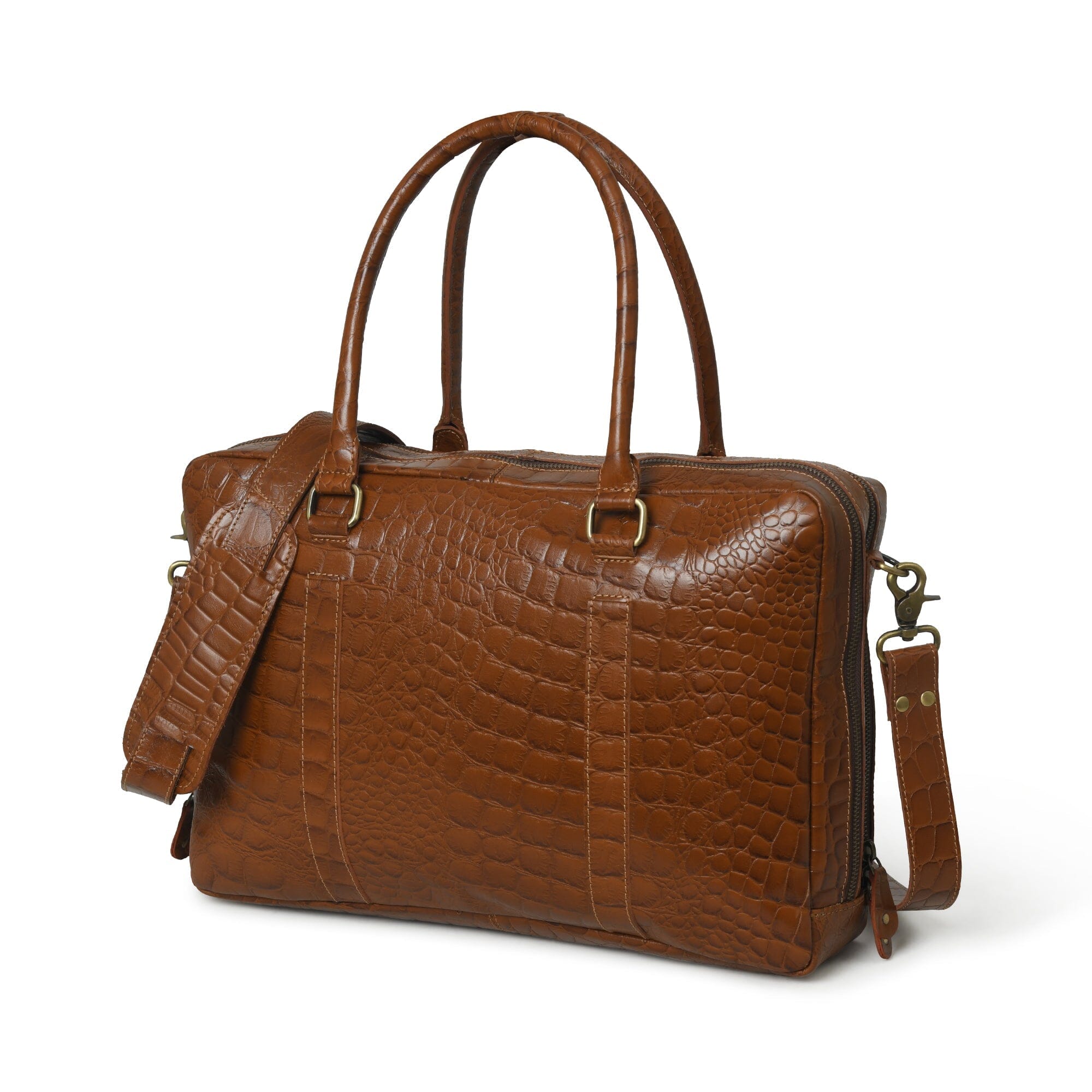 Easton Premium Buffalo Leather Laptop Office Briefcase - Thumbnail 3