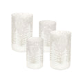 Frosted Votive Candle Holder with Snowy Forest Set of 4 SpadezStore