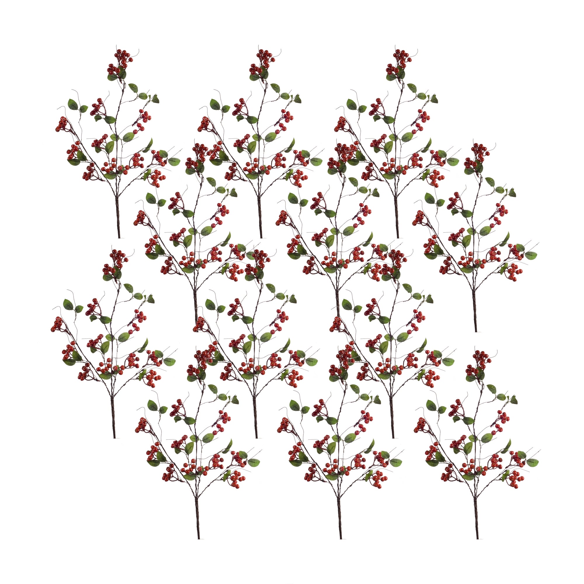 Boxwood Berry Twig Spray Set of 12 SpadezStore