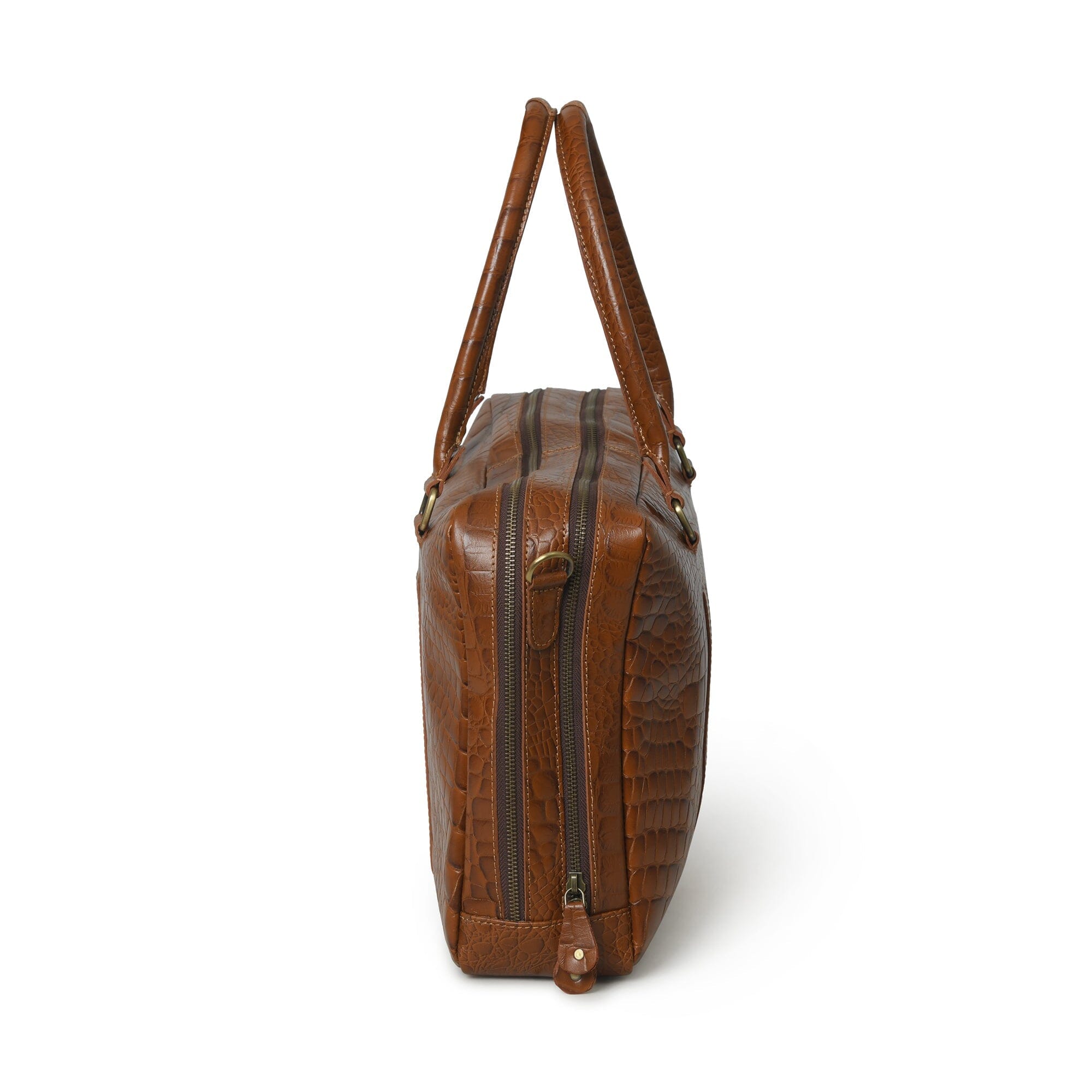 Easton Premium Buffalo Leather Laptop Office Briefcase - Thumbnail 5