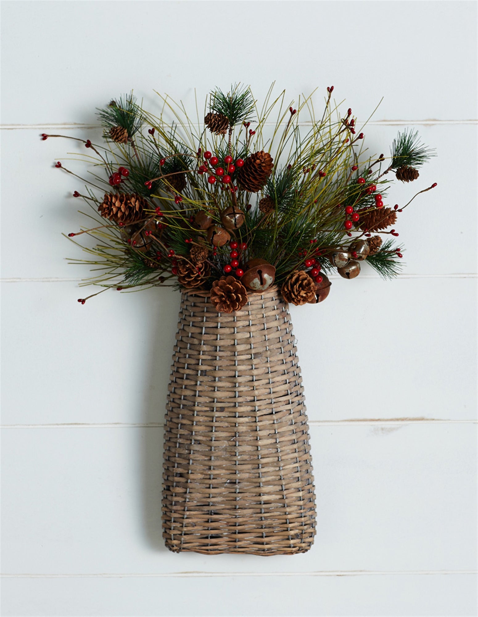 Woven Willow Wall Basket Set of 6 SpadezStore