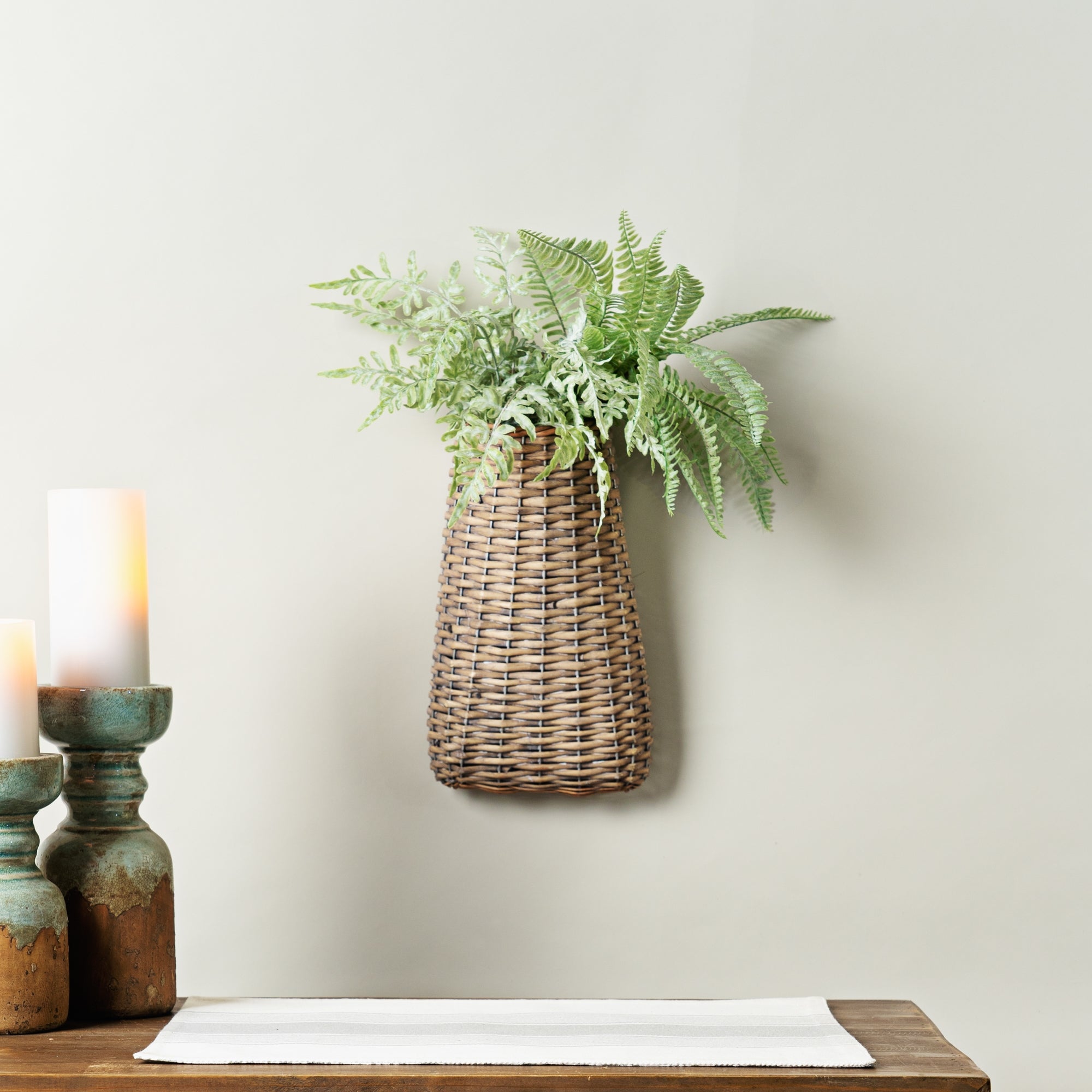 Woven Willow Wall Basket Set of 6 SpadezStore