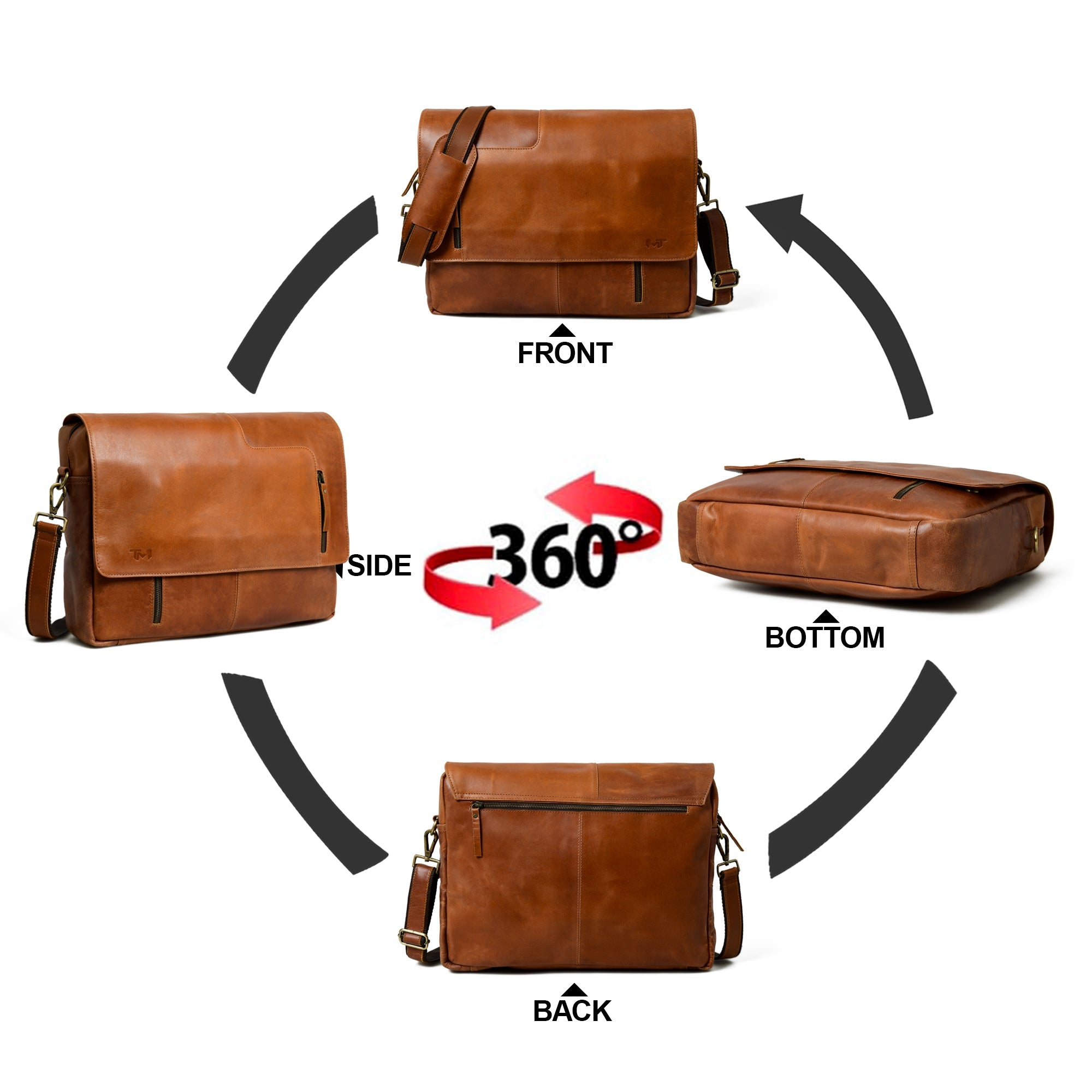 Classy Leather Bags Wilson Tan Leather Crossbody Bag SpadezStore