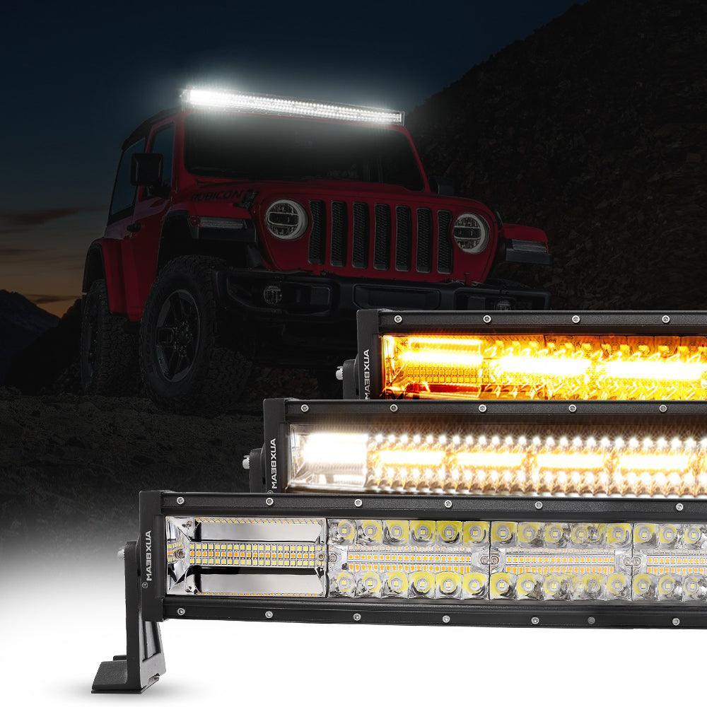 Auxbeam 6 Modes Series Amber and White LED Light Bars