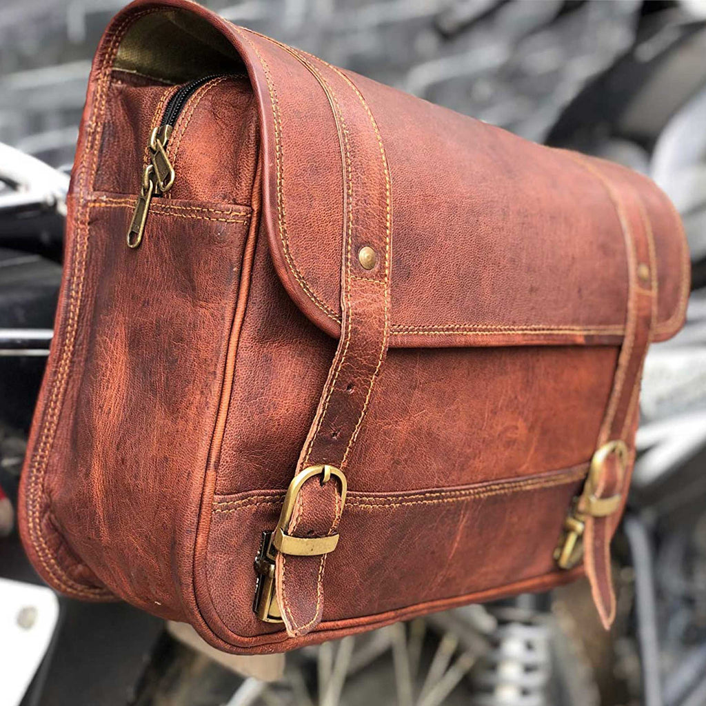 Classy Leather Bags Traveler's Touring Bike Bag SpadezStore