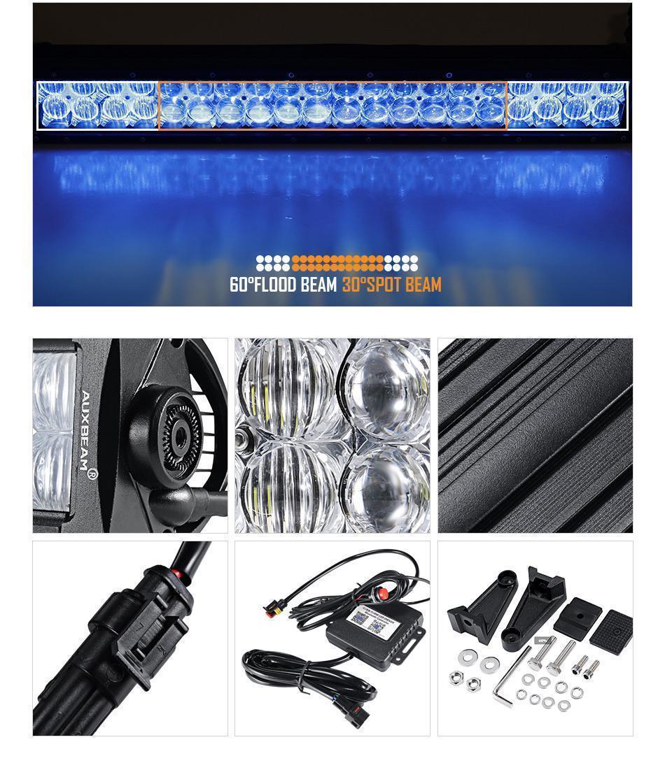 Auxbeam V-Series RGB Color Changing Off Road LED Light Bar