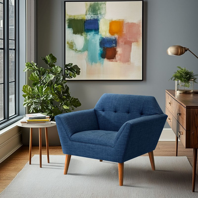 Ink+Ivy Newport Wide Mid-Century Modern Lounge Chair SpadezStore