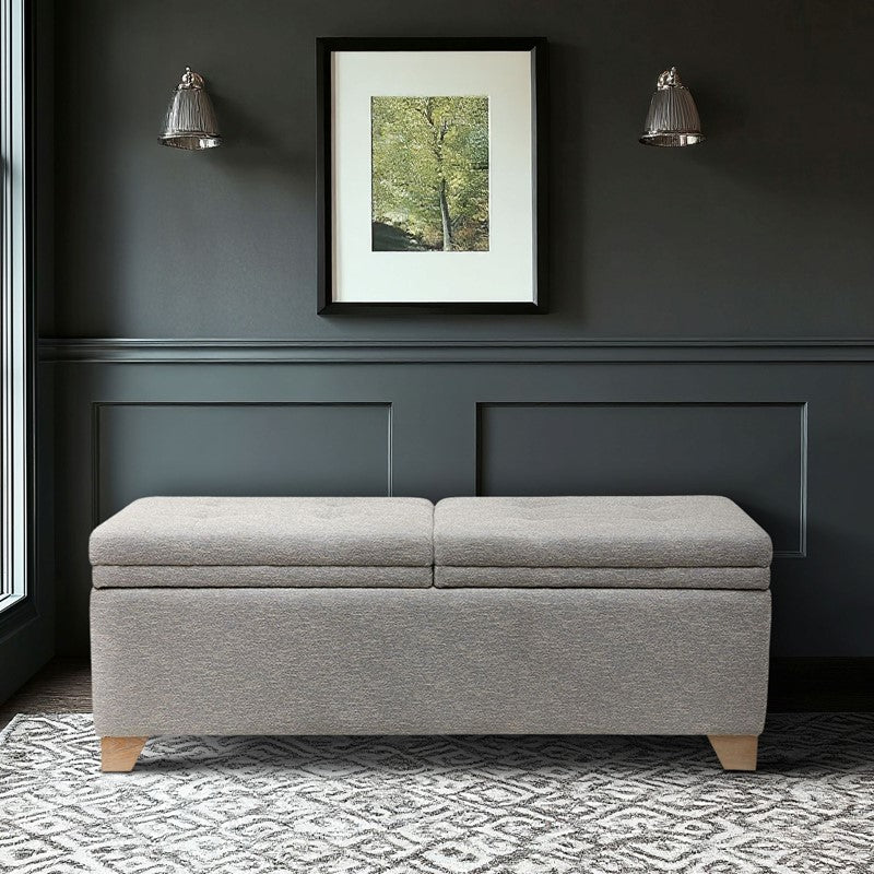 Madison Park Ashcroft Dual Compartment Flip-Top Storage Bench SpadezStore