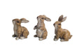 Carved Stone Garden Rabbit Figurine Set of 6 SpadezStore