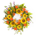 Mixed Sunflower Floral Wreath 22"D SpadezStore