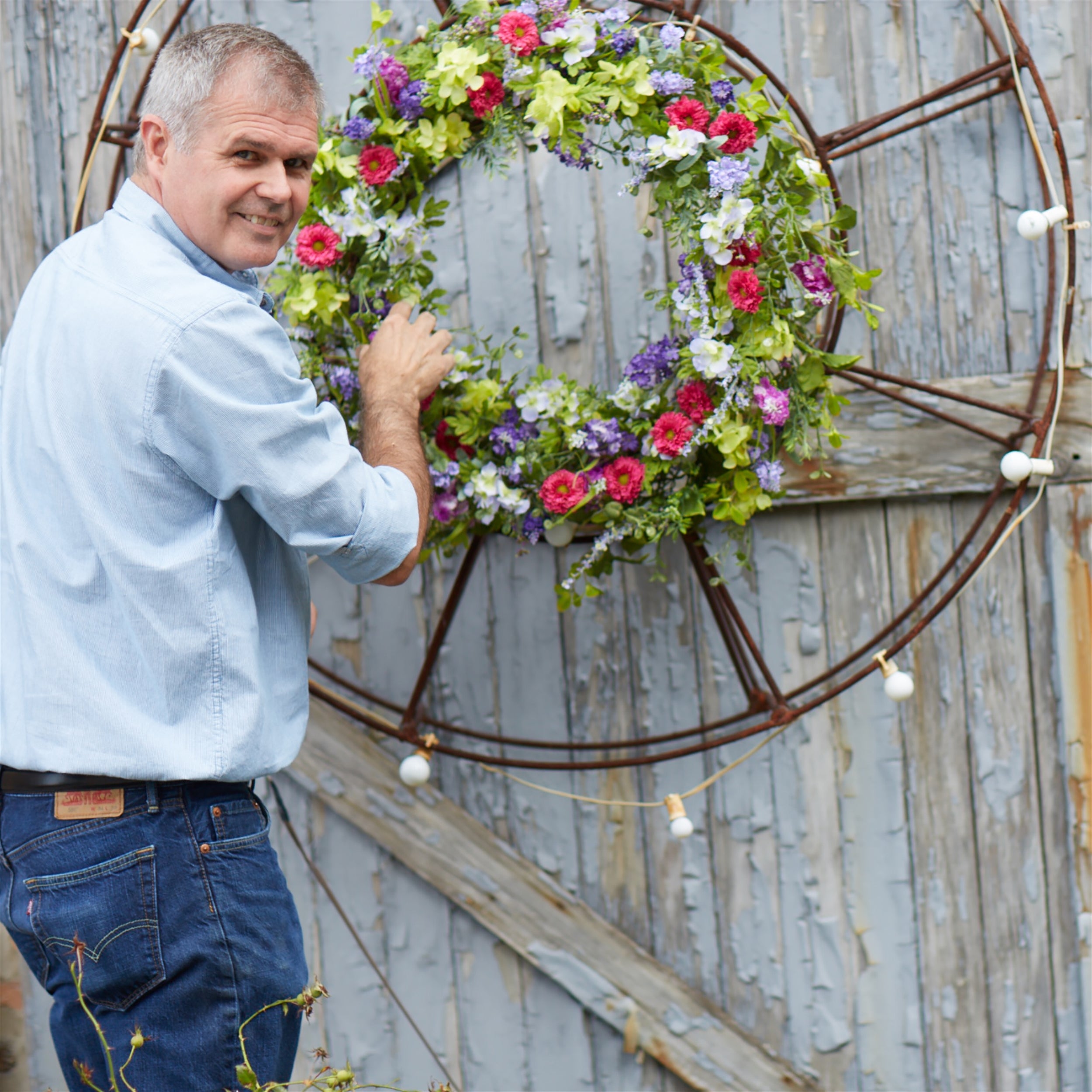 Mixed Floral Wreath 24"D SpadezStore