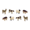 Rustic Farm Animal Figurine Set of 8 SpadezStore