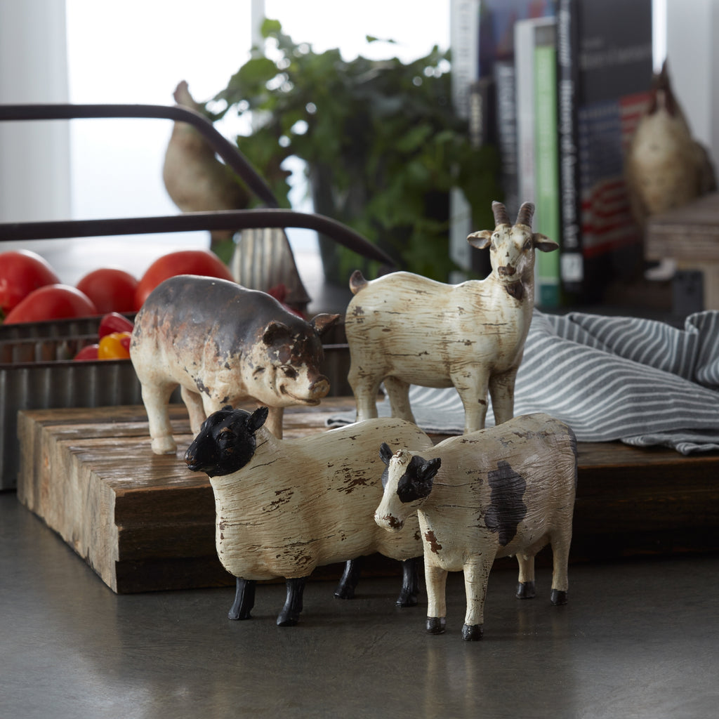 Rustic Farm Animal Figurine Set of 8 SpadezStore