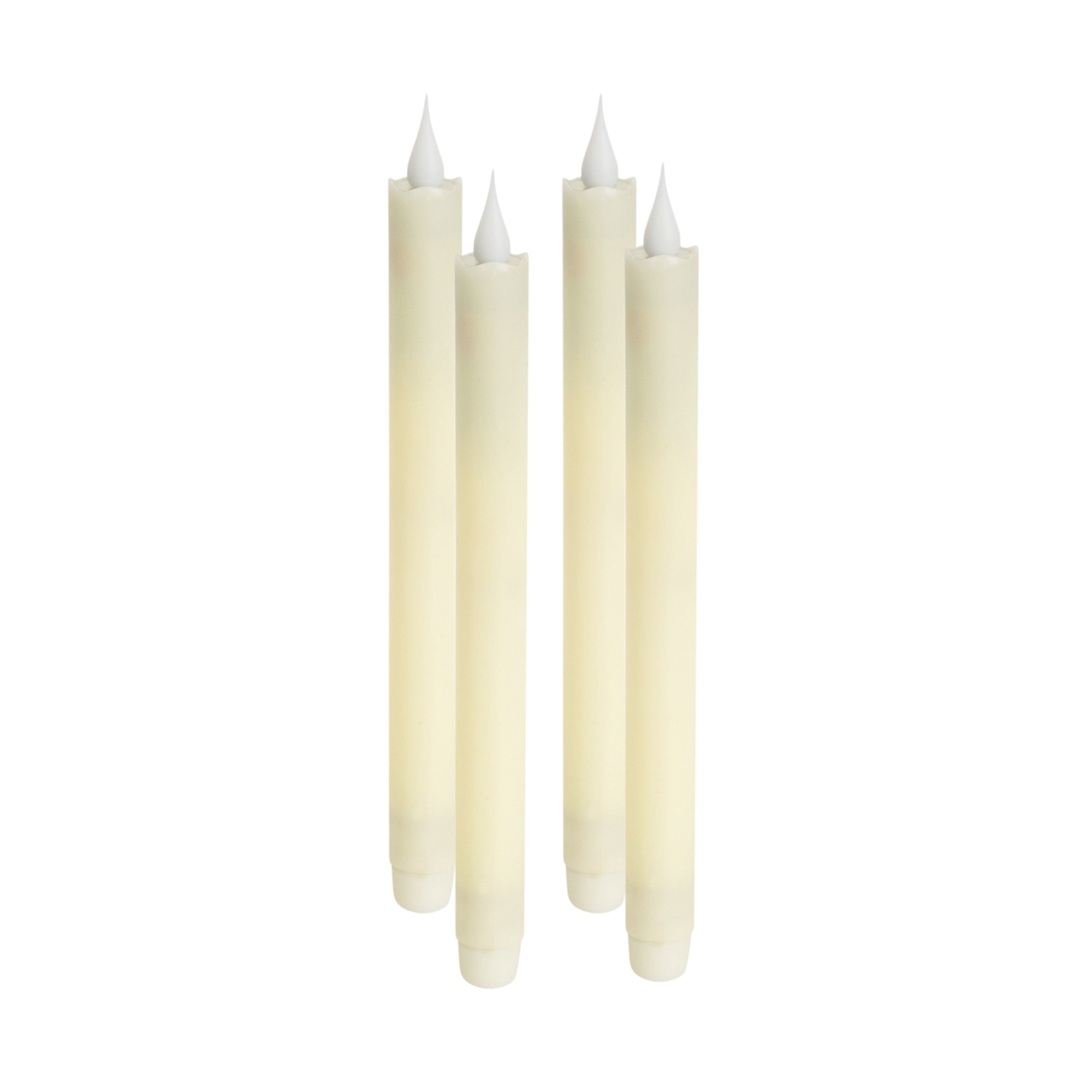 LED Wax Taper Candle with Moving Flame Set of 4 SpadezStore