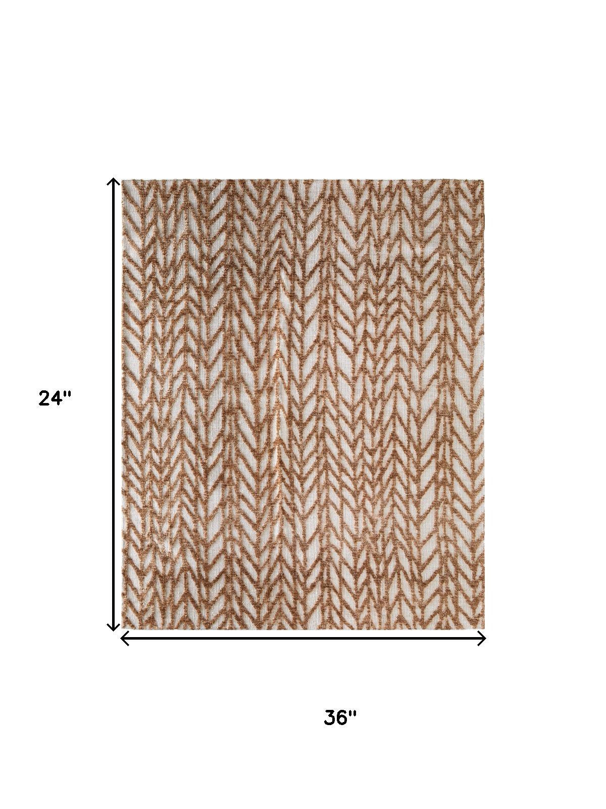 Brown and Tan Chevron Area Rug