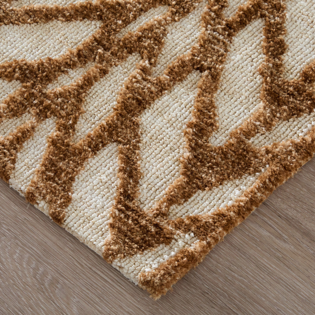 Brown and Tan Chevron Area Rug