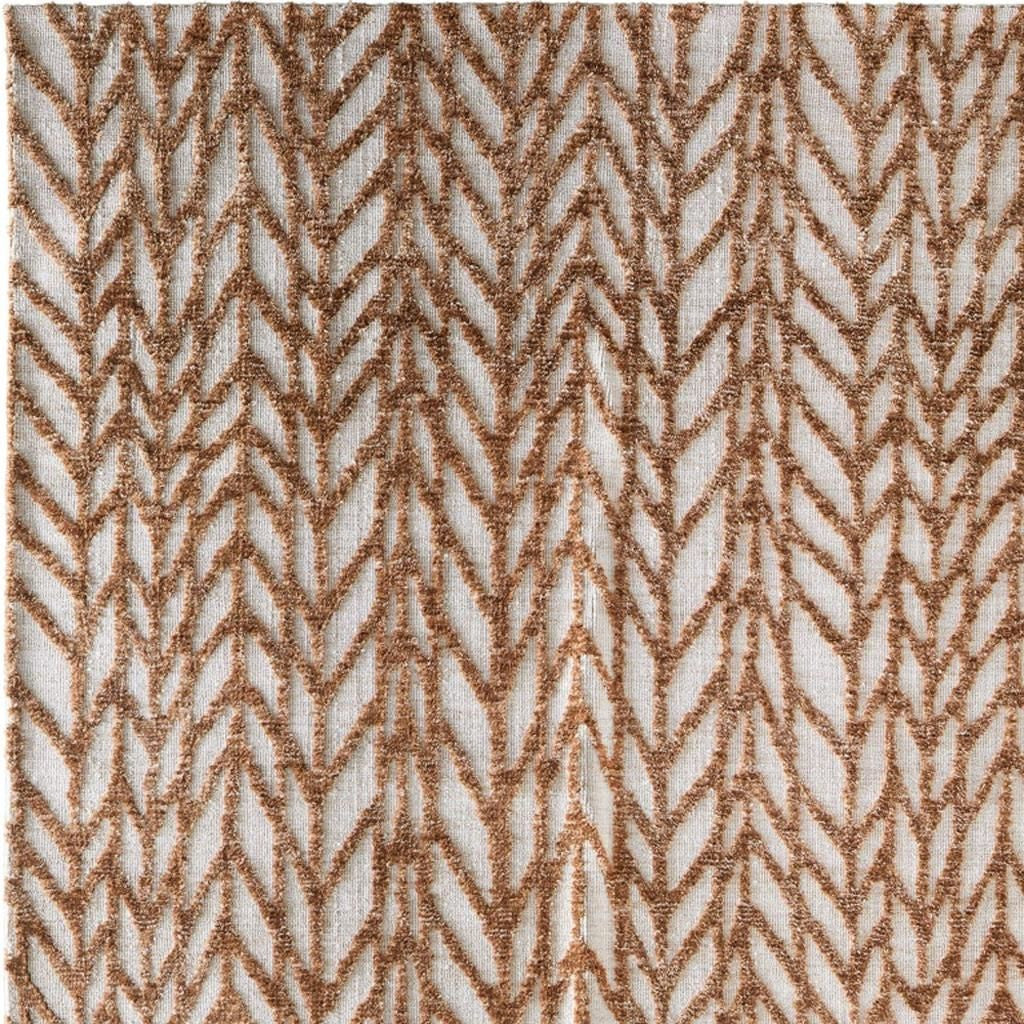 Brown and Tan Chevron Area Rug