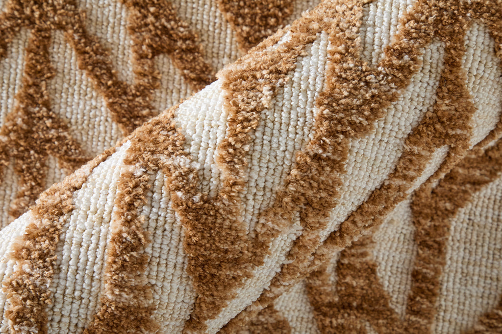 Brown and Tan Chevron Area Rug