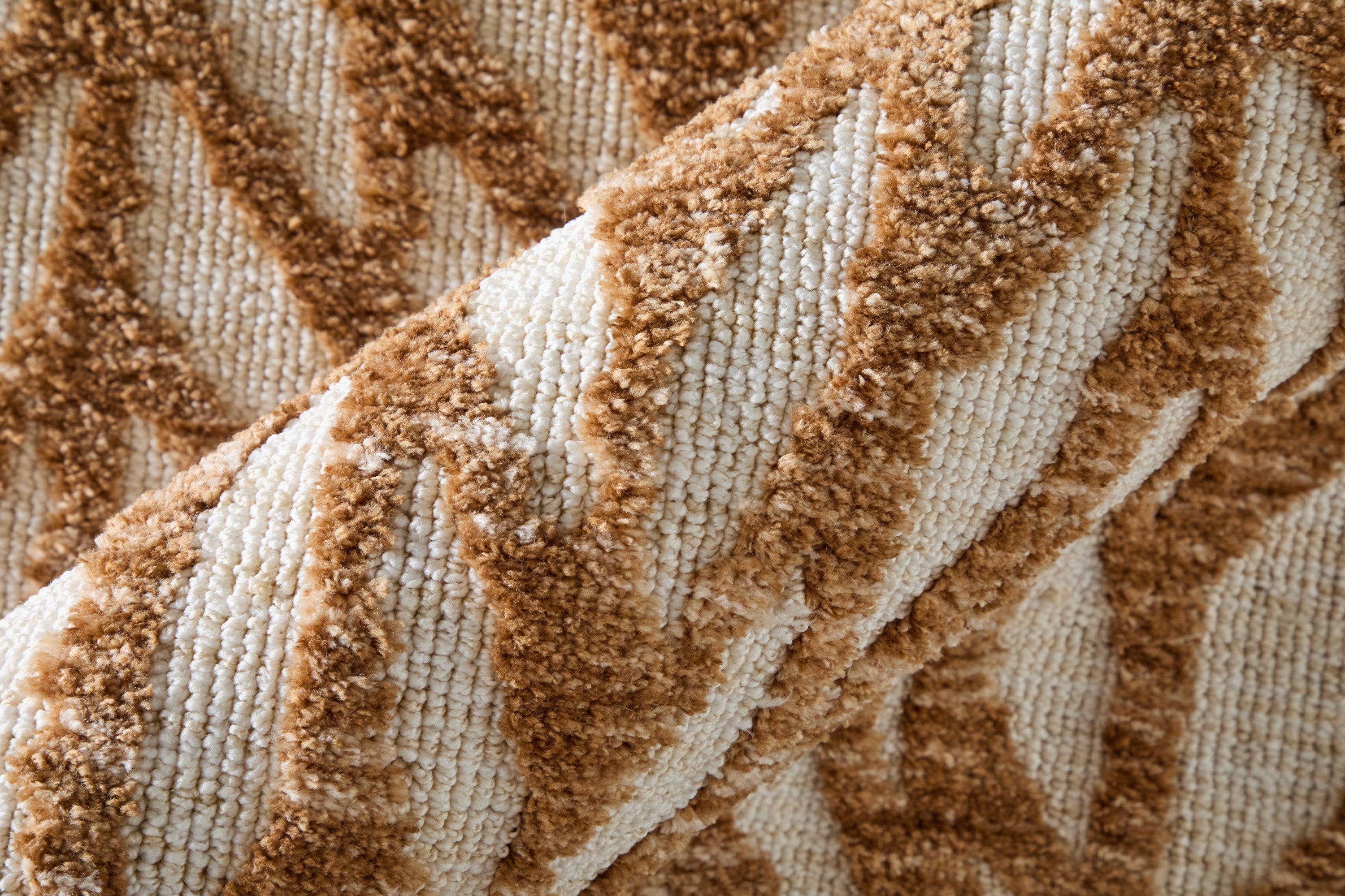 Brown and Tan Chevron Area Rug