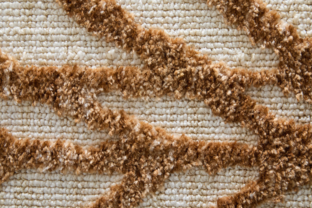Brown and Tan Chevron Area Rug