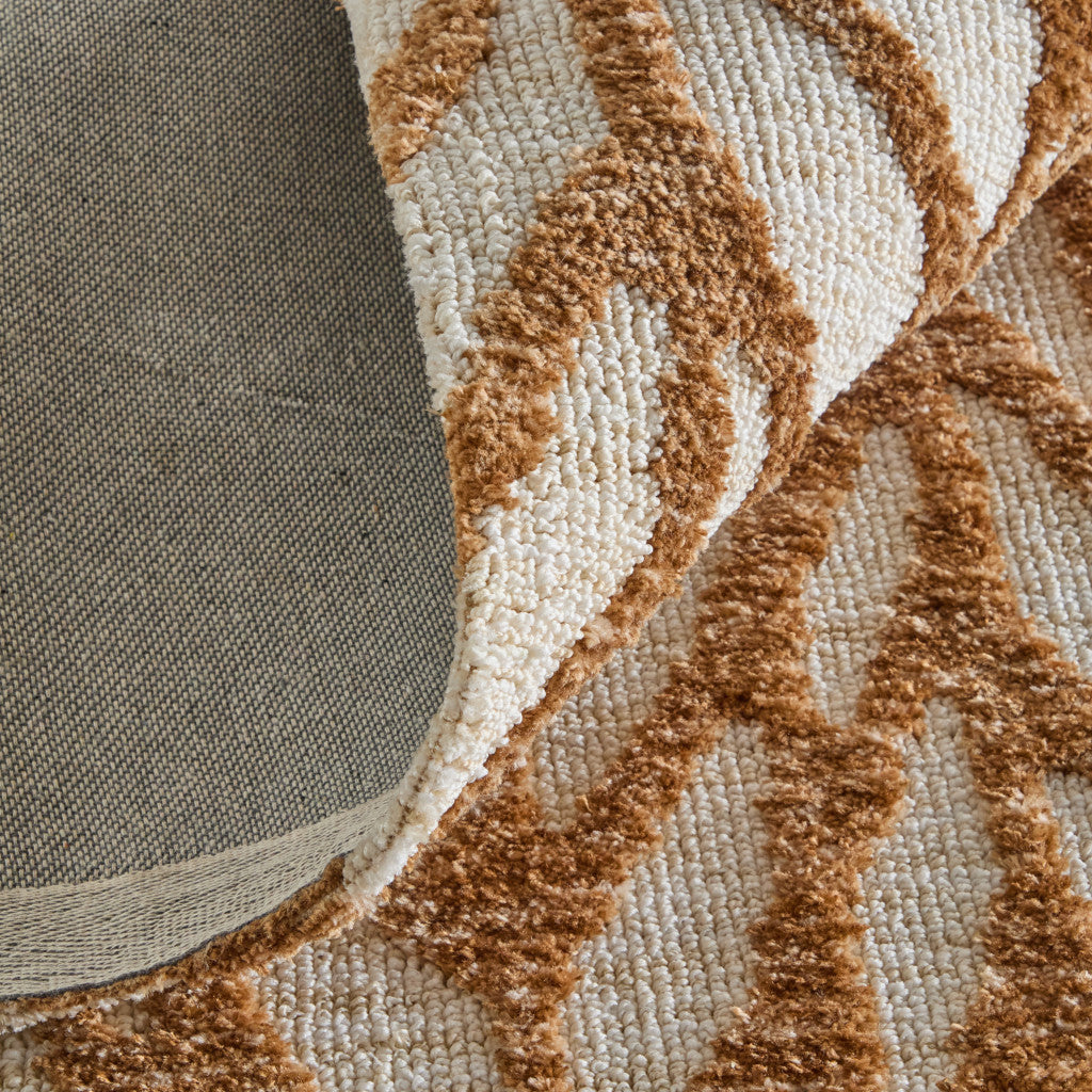 Brown and Tan Chevron Area Rug