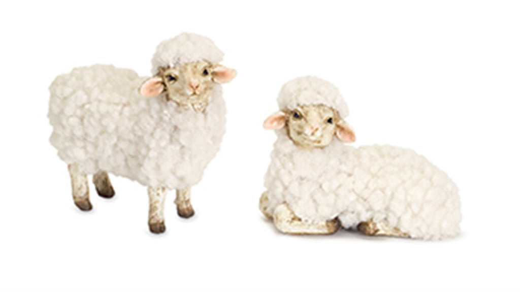 Happy Tabletop Sheep Figurine Set of 8 SpadezStore