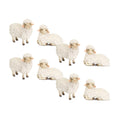 Happy Tabletop Sheep Figurine Set of 8 SpadezStore
