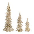 Gold Shimmer Tabletop Holiday Tree Set of 3 SpadezStore