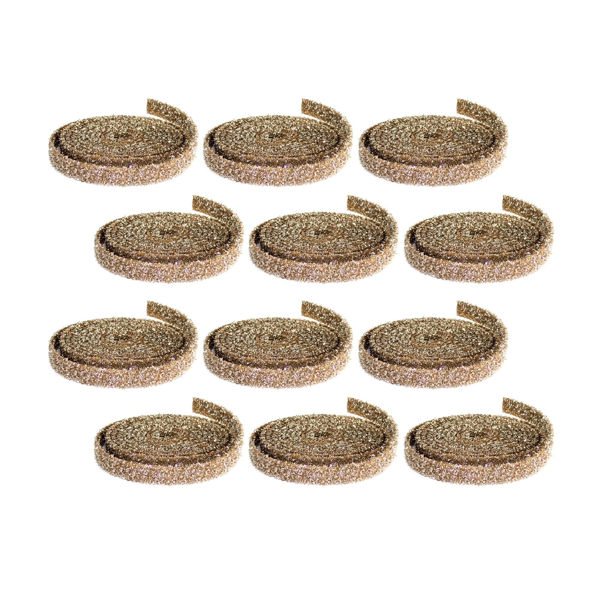 Gold Glitter Rope Ribbon Set of 12 Rolls SpadezStore