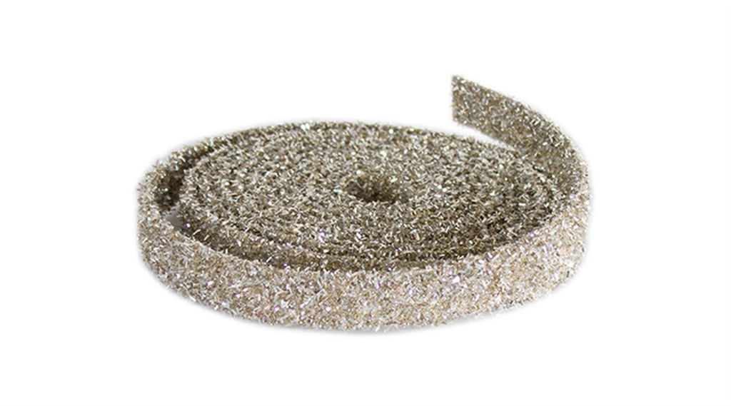 Champagne Glitter Rope Ribbon Set of 12 Rolls SpadezStore